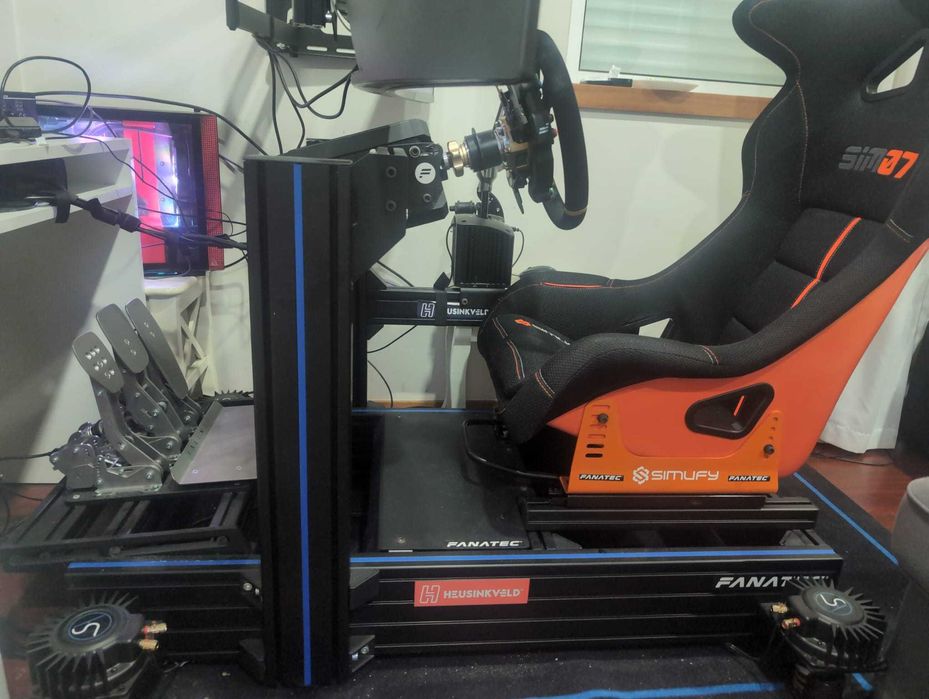 Simulador Sim Racing Profissional Completo – Fanatec DD2 + Motion + G9 49"