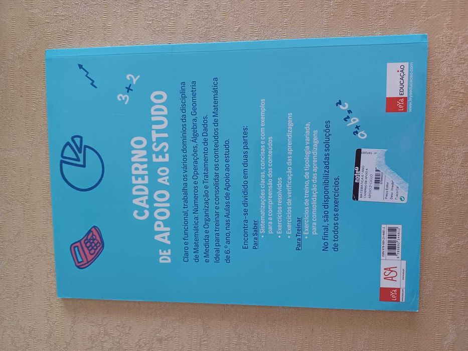 Caderno de apoio ao estudo - matemática 6 ano (NOVO)