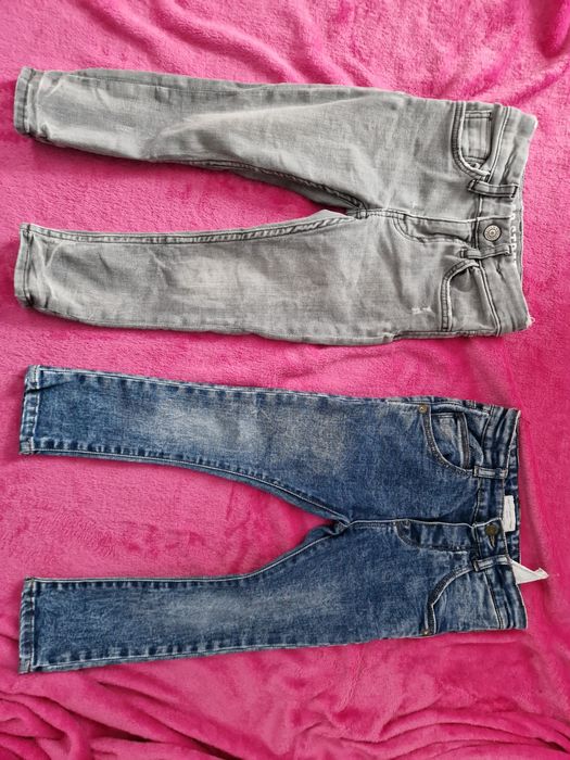 Spodnie dla dziewczynki r. 98, 2 pary H&M i Zara