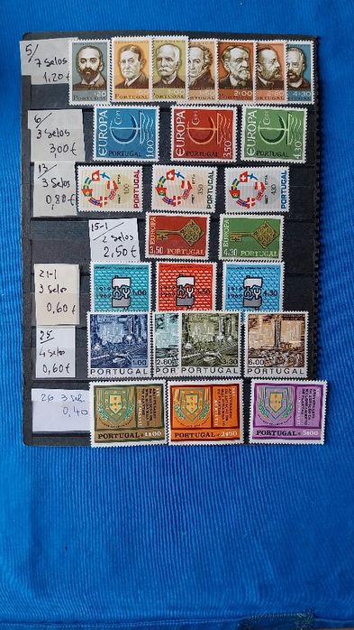 Selos de Portugal-Coleções completas. 1966a 1972