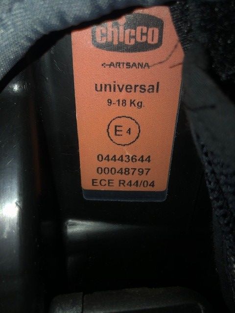 Cadeira auto Chicco (9-18kg) Isofix