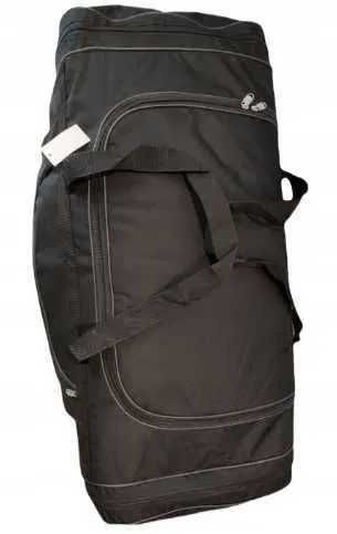 Duża czarna torba na wycieczkę podróżna z paskiem 60cm