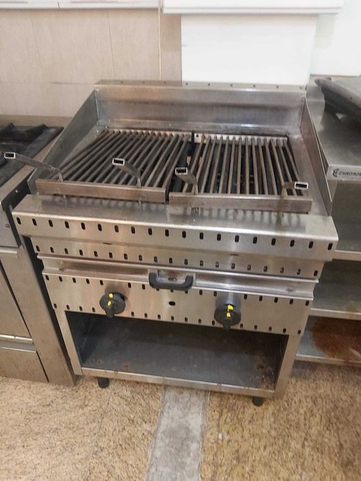 Grelhador a gas a pedra vulcanica