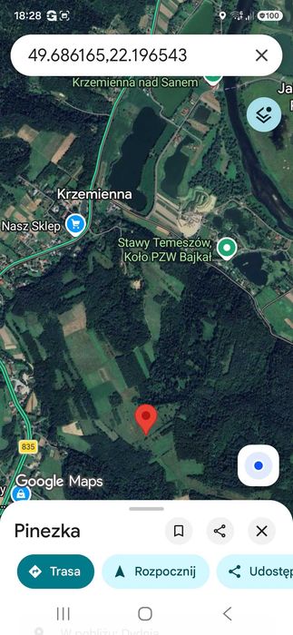 Sprzedam działkę  rolną widokową  w Krzemiennej