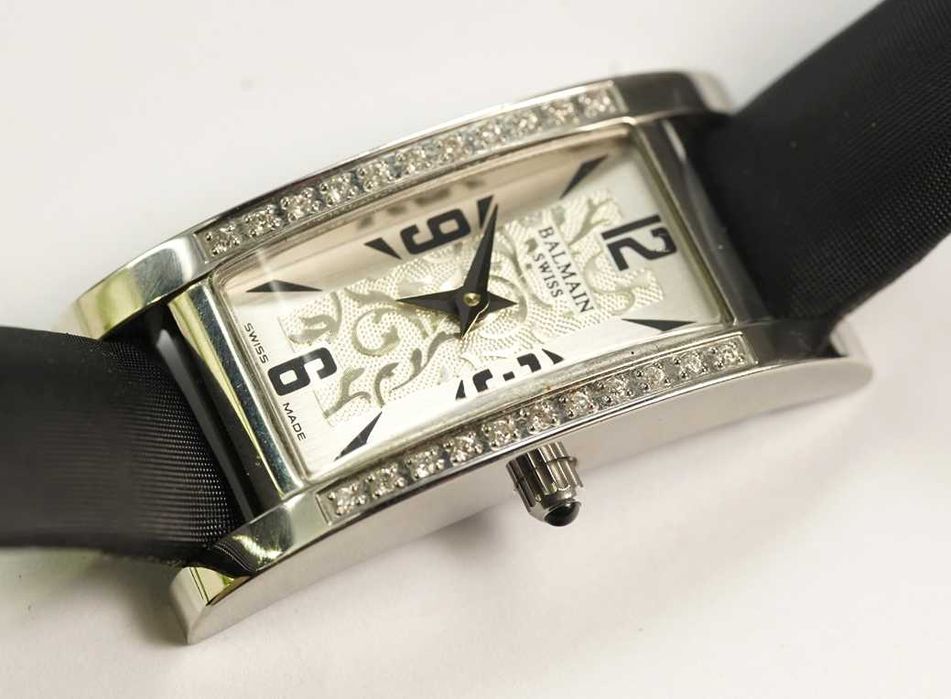 Zegarek BALMAIN SWISS B2197.30.14 Stalowa Koperta Diamenty PIĘKNY STAN