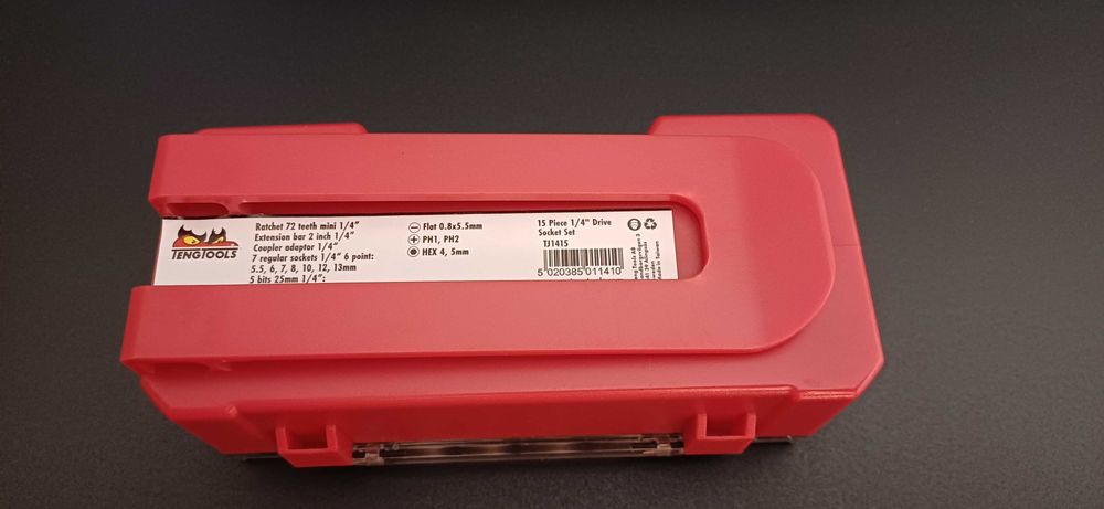 Tengtools Jogo bolso 15 Chaves Caixa 1/4" Referência TJ1415 (NOVO)