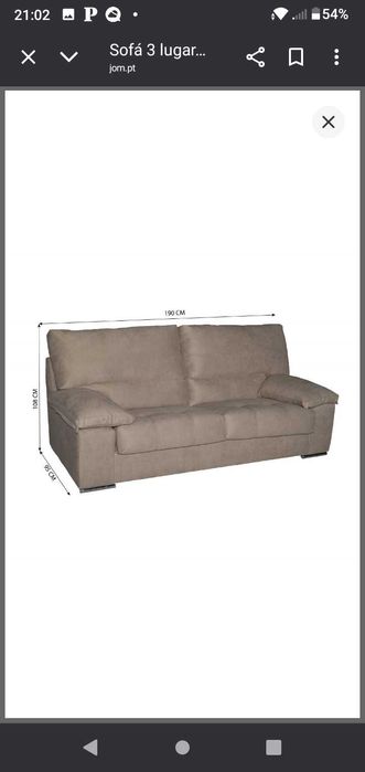 Sofá 3 lugares como novo