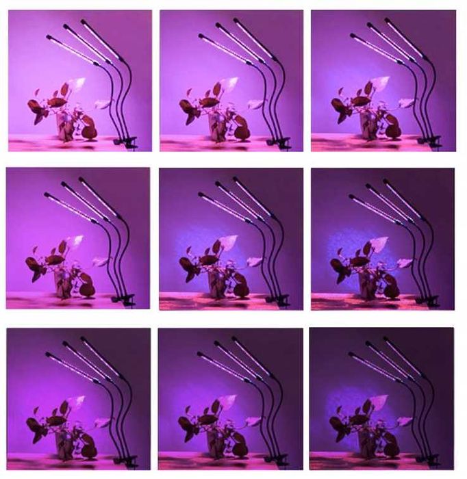 3 x Lampa do Wzrostu Roślin 60 LED Timer + Pilot