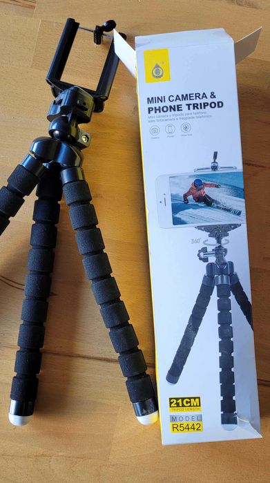 Suporte de Telemóvel e Mini Câmara