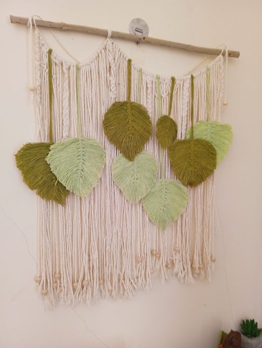 Macramé. Decoração de parede.