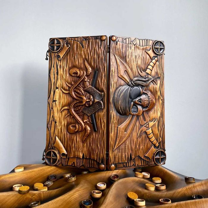 Шахи Нарди Шашки 3 в 1 із натурального дерева власне виробництво