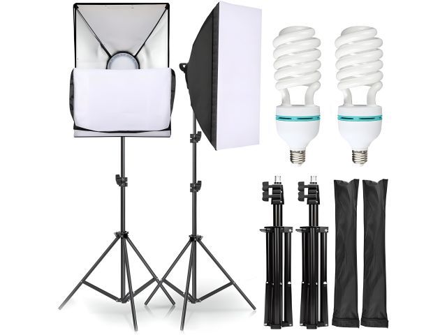 Lampy Fotograficzne Statyw Softbox 50x70cm Zestaw Fotograficzny