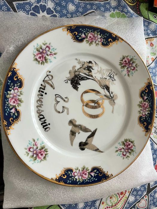 Pratos celebração 25 anos Casamento
