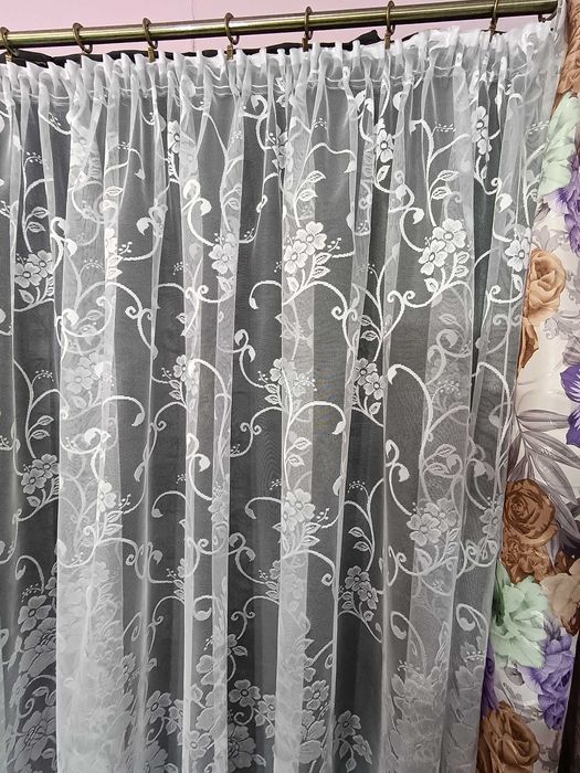 Firana Żakardowa gotowa.