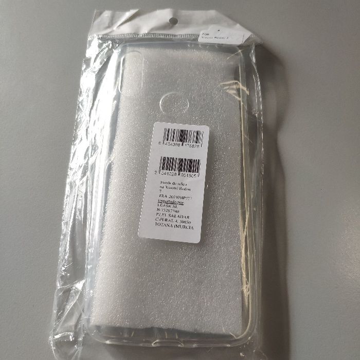 Capa e película protetora XIAOMI REDMI 7 *novas*