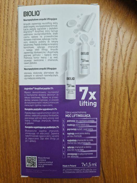 Bioliq Neuropeptydowe ampułki liftingujące