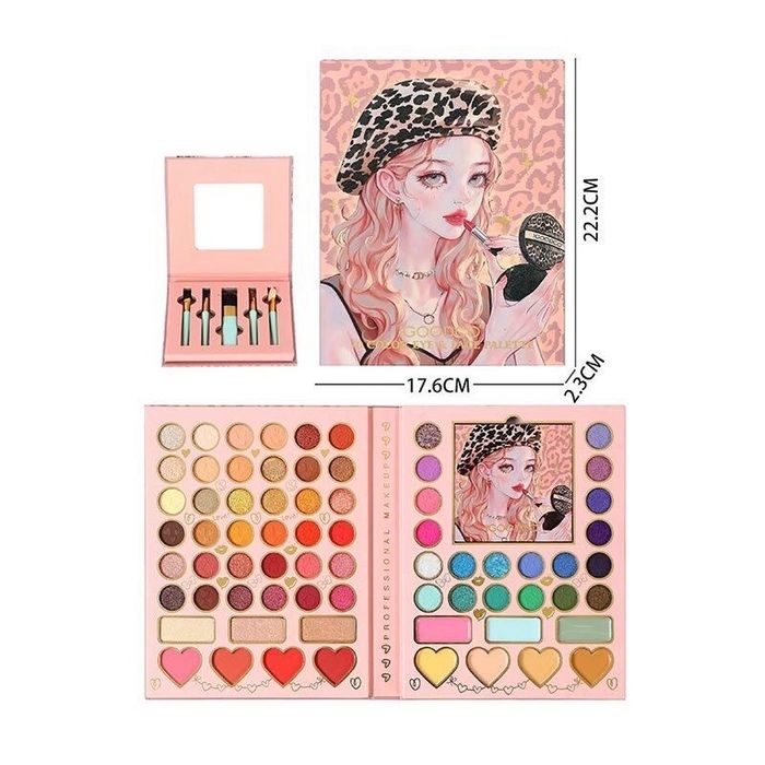 Набір косметики з пензликами та дзеркальцем, два види (див. фото)