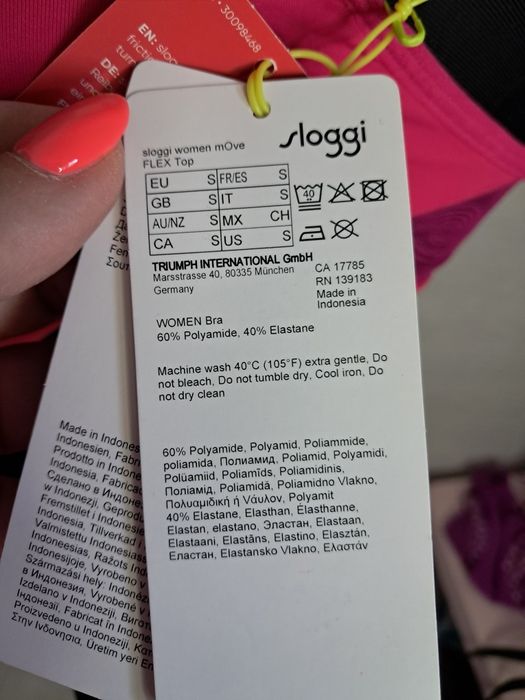 Biustonosz sportowy nowy Sloggi S