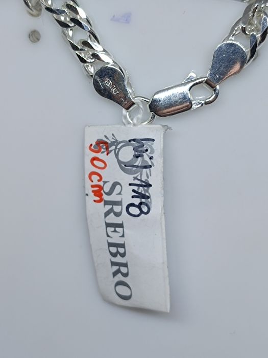 Srebrny łańcuszek srebro 925 długość 50cm