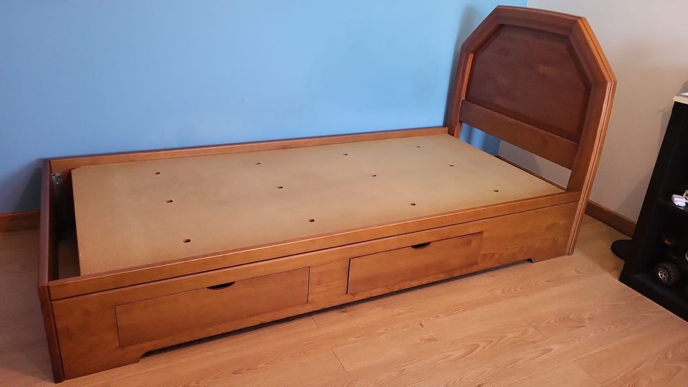 Cama  madeira maciça solteiro 195x90