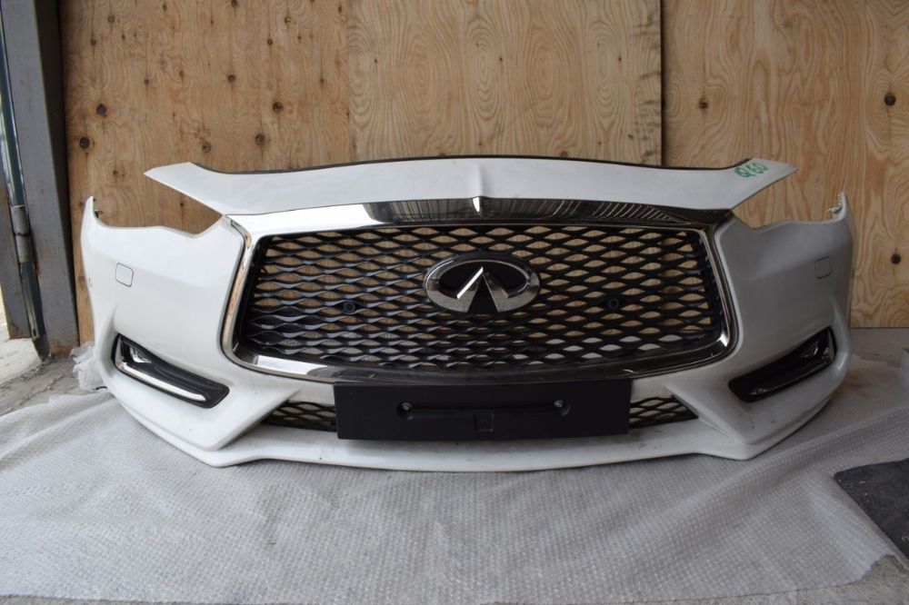 Infiniti Q60 CV37  Бампер передний голый 550, в сборе без парктроников 1200, с парктрониками 1550