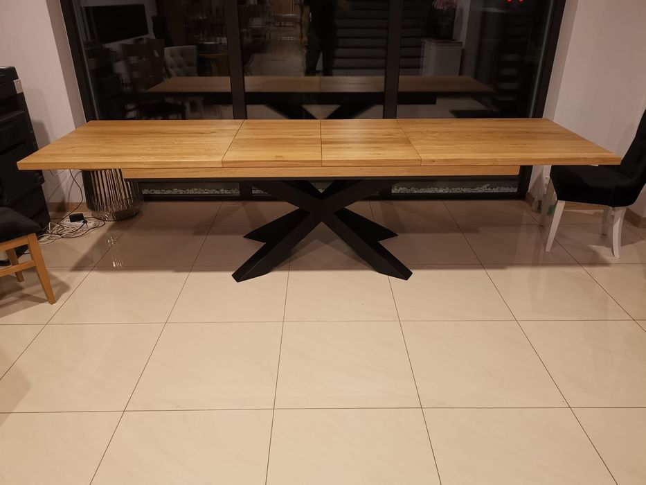 Stol debowy rozkladany, stół drewniany , pajak !