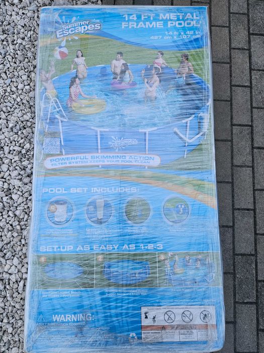 BASEN OGRODOWY na stelażu 12500 litrów wody 427x107 cm NOWY