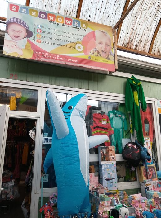 Strój karnawałowy dmuchany rekin