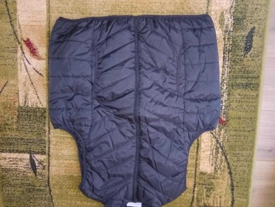 Pikowana kamizelka damska bezrękawnik kurtka czarna rozmiar 48