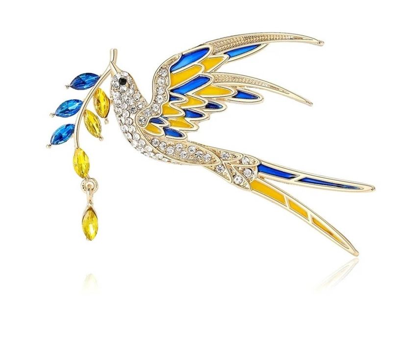 Патріотична брошка "Ластівка"