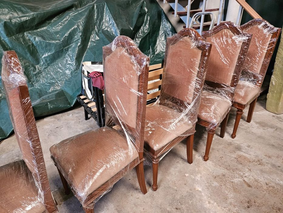 Conjunto de cadeiras de madeira antigas (8)