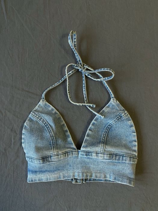 Джинсовий топ на завʼязках
