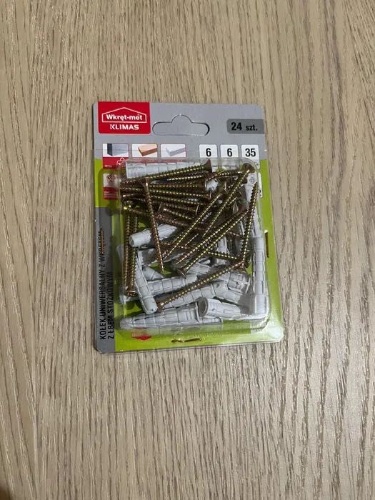 Kołki wkręty śrubki średnica 6 - 24 szt.