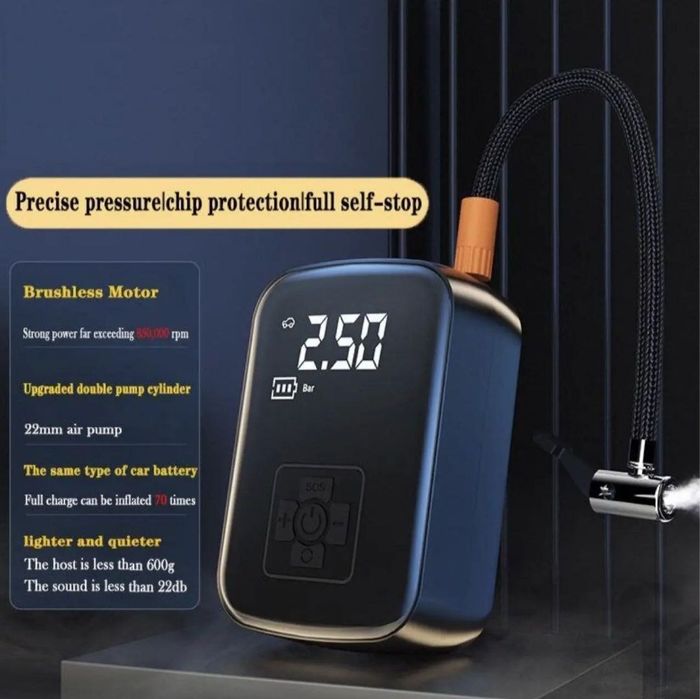 Акумуляторний компресор, бездротовий насос для шин