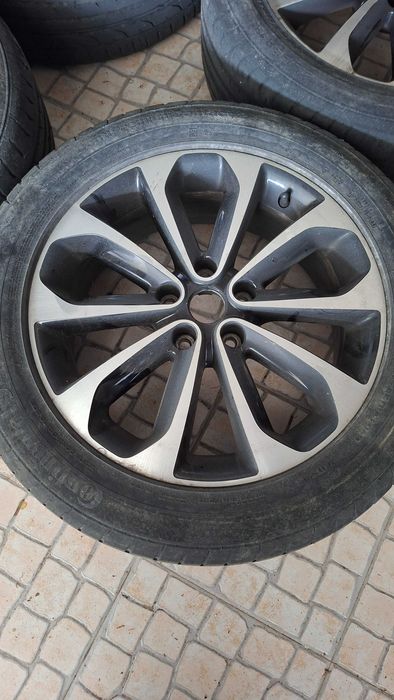 4 JANTES 18 NISSAN QASHQAI J10 C/ pneus meio uso