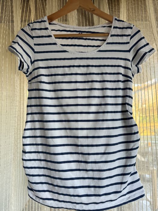 T-shirt, koszulka ciążowa H&M mama, rozmiar M + czarne getry