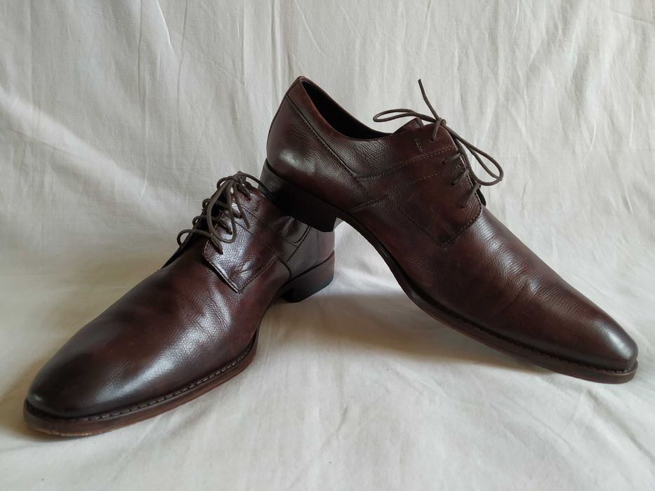 Туфли/Дерби/Броги/Оксфорды кожаные мужские "Bugatti" Размер 46