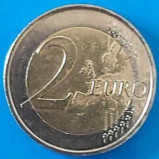 2 Euros de 2015, de Espanha,  30 Anos Bandeira UE
