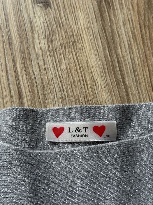 piekna kobieca bluzka, nowa, srebrna nitka, polyskujaca, unikat, L/XL
