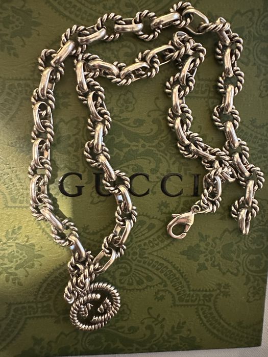 Srebrny naszyjnik Gucci unisex