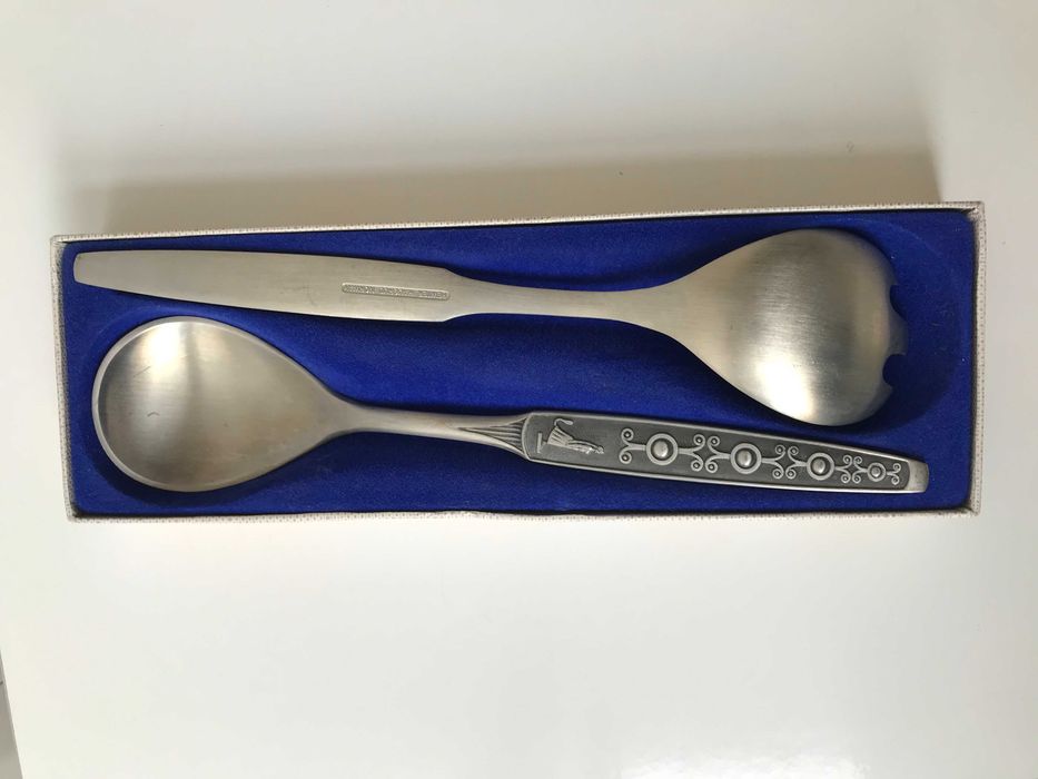 Talheres de Salada Marca PEWTER HAUGRUD NORWAY