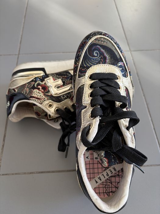 Ténis chunky retro feminino da marca de moda italiana