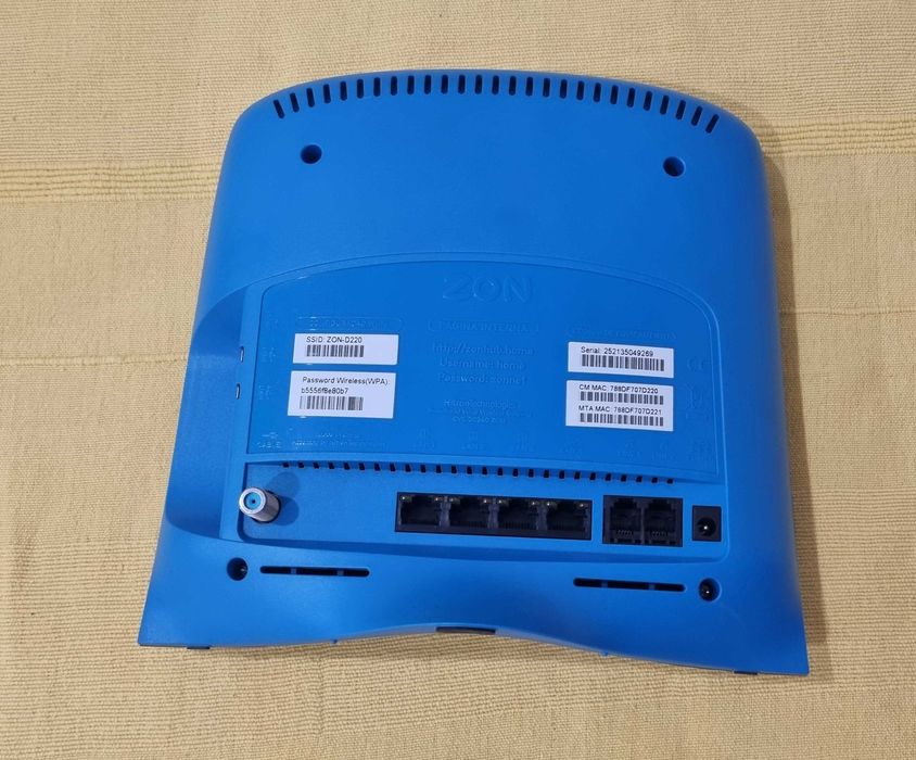 Router Internet a trabalhar