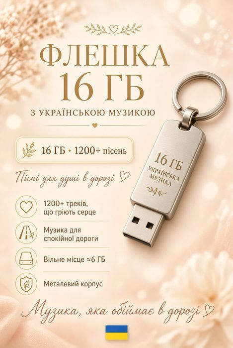 Флешка з 1200+ українськими піснями
