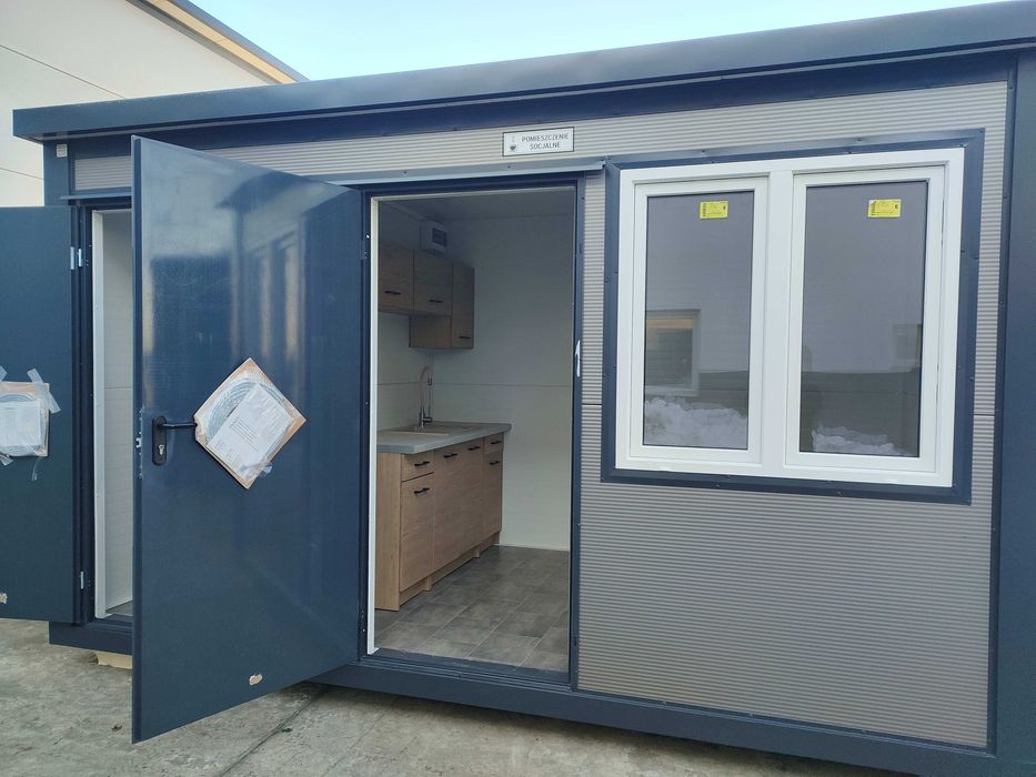 Pawilon socjalny wc kontener kuchnia camping stróżówka biuro waga skup