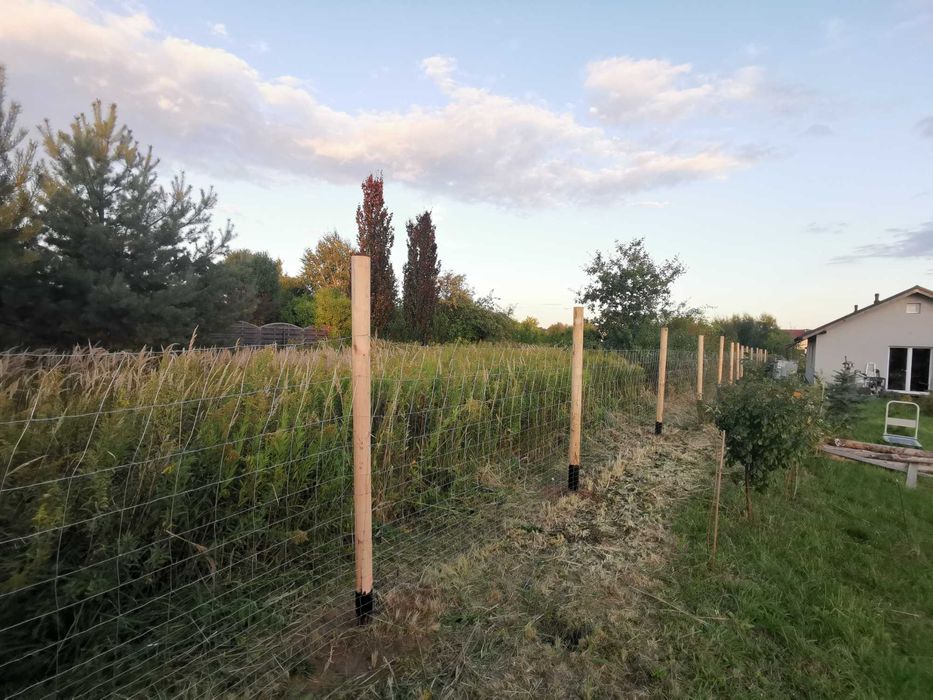 Ogrodzenia tymczasowe budowlane leśne Betonowe Słupki toczone