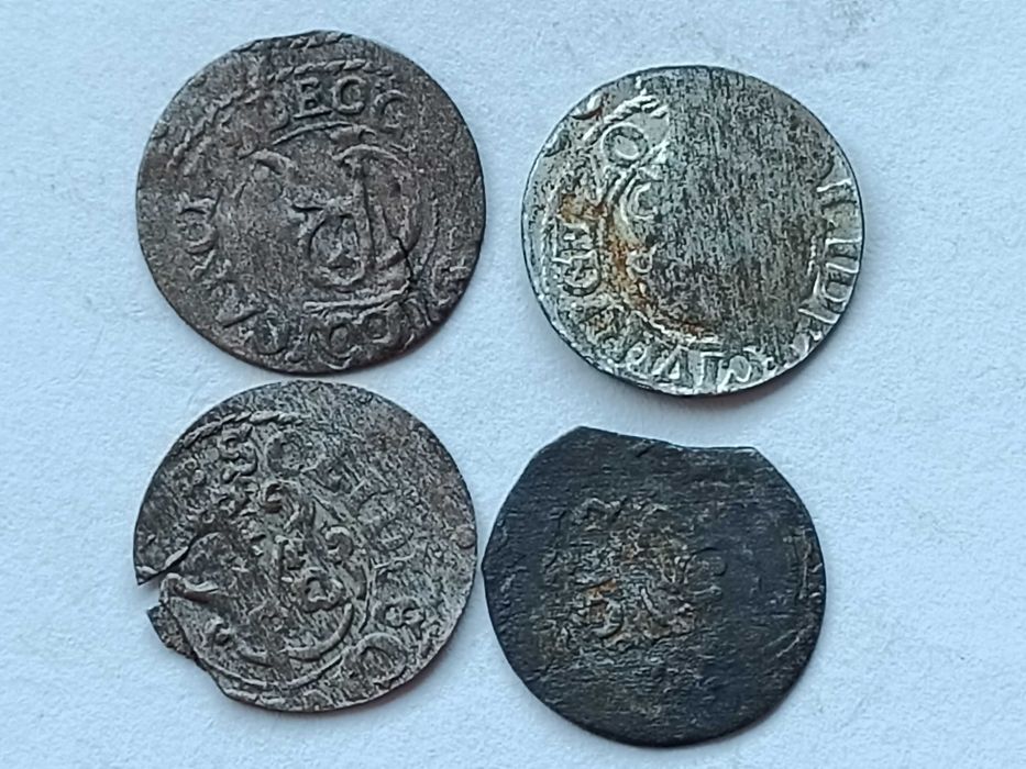 Szeląg Ryski Livonia ,Krystyna Waza rzadki oryginał Srebro