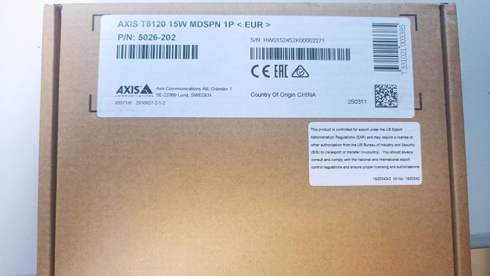 Axis T8120 15W MDSPN Zasilacz POE