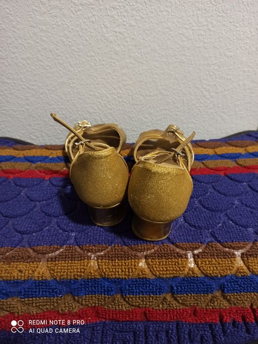 Туфли танцевальные блок каблук.