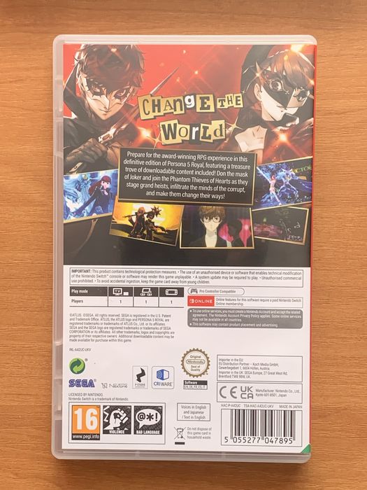 Persona 5 Royal картридж для nintendo switch